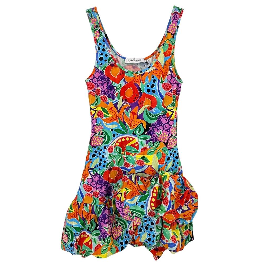 Rachel Antonoff Cindy Mini Tank Dress Dotted Fruits Womens Size Small